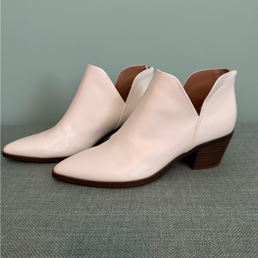 Indigo White Ankle Booties